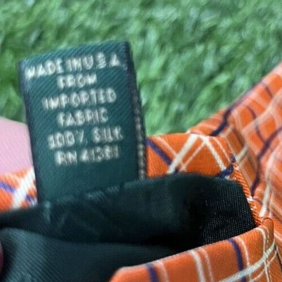 Lauren Ralph Lauren Green Label Plaid Checks Silk Men’s Neck Tie Made In USA - Picture 10 of 11